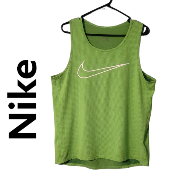 NIKE Vintage  Men's Running Training Sport Vest. Size L. Neon Green - Picture 1 of 6
